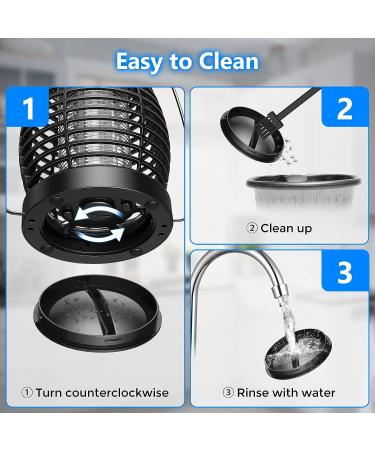 KOOSA Solar Bug Zapper - Cordless & Waterproof Mosquito Zapper with 4200V UV Light - 3-in-1 Fly Zapper for Outdoor Use - Effective Up to 2100 Sq Ft - Buy Online on SooperMarket.com