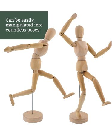 US Art Supply 12 Female Drawing Manikin with Flexible Body and Base - Ideal for Human Figure Sketching - Buy Online on SooperMarket.com