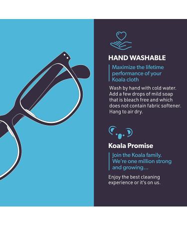 Koala Lens Cleaning Cloth | Japanese Microfiber Glasses and Screen Cleaner | Safe for All Multi-Coated Eyeglass and Camera Lenses  Purple and Blue (Pack of 6) 6 Pack Purple & Blue - Buy Online on SooperMarket.com