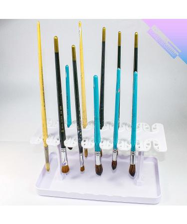 CUGEBANNA Plastic Artist Paint Brush Drying Rack - Holds 14 Brushes Upright | Paint Brush Holder - Buy Online on SooperMarket.com