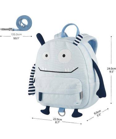 GAGAKU Mini Toddler Backpack for Boys 2-5 Years | Anti-Lost Preschool Backpack with Leash in Blue - Buy Online on SooperMarket.com