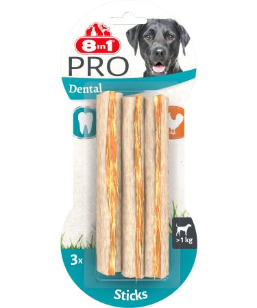 8in1 Pro Dental Sticks - healthy chewing sticks for dogs for dental care 3 pieces Pro Dental 75 g (1 pack)