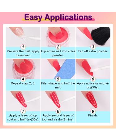REDNEE 33pcs Nail Dip Powder Kit Starter Set - 24 Summer Colors with Essential Liquid Set & Professional Tools for French Nail Art Design | Festival-Ready Collection - Buy Online on SooperMarket.com