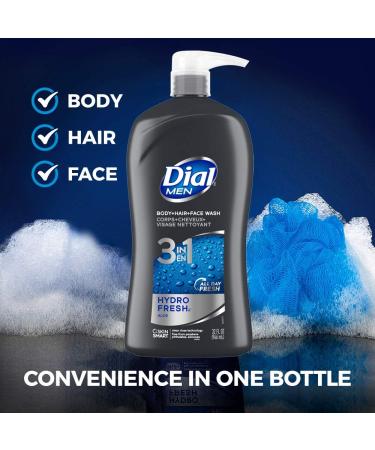 Dial Men 3in1 Body, Hair, and Face Wash Hydro Fresh 32 fl oz - Pack of 1 - Buy Online on SooperMarket.com