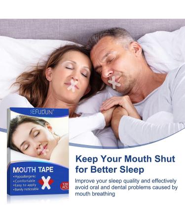 Sleep Strips 120 Pcs - Gentle Mouth Tape for Nose Breathing | Stop Snoring Solution for Men and Women | Improved Sleep Quality | Anti-Snoring Mouth Strips - Buy Online on SooperMarket.com