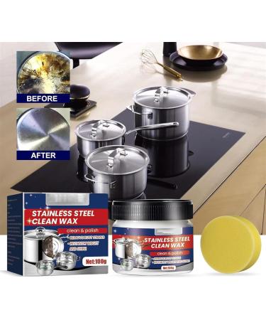 GeRRiT Stainless Steel Cleaning Paste Stainless Steel Cleaner and Polish Rust Remover for Metal Powerful Cookware Polish Wax for Grease Oven Sink - Buy Online on SooperMarket.com