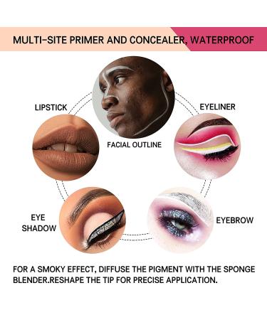LOKFAR 2 Pack Matte Eyeshadow Primer for Oily Lids - White Eyeshadow Base for Long Lasting & Crease-free Eye Makeup - Waterproof & Smudge-proof Formula - Set A (0# White) - Buy Online on SooperMarket.com