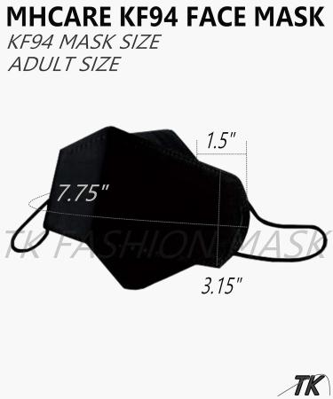 Buy 20 Pack Black KF-94 Disposable Face Masks - Made in Korea Adjustable Strap 3D Design Unisex | International Shipping Available - Buy Online on SooperMarket.com