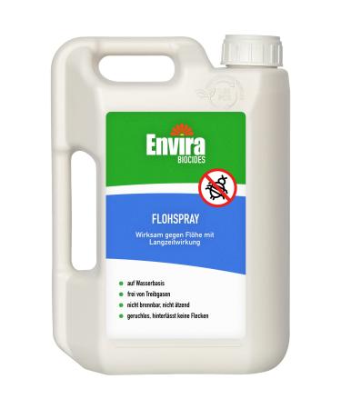 Envira Flea Spray - Anti Flea Treatment for the Home 2 Liters - Environmental Spray Treatment Against Fleas - Odorless & Water-Based