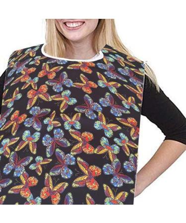 Adult Bibs for Eating with Crumb Catcher 3pcs Waterproof Reusable Clothing Protectors for Elderly Women - Buy Online on SooperMarket.com