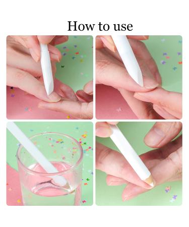 2-in-1 Nail Whitening Pencil for DIY Manicure & Cuticle Pusher - White Nail Design - Buy Online on SooperMarket.com