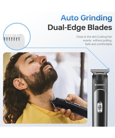 Ultimate Cordless Beard Trimmer for Men | 6300RPM T-Edgers 120 Min Run 3 Combs & Spotlight - International Shipping - Buy Online on SooperMarket.com