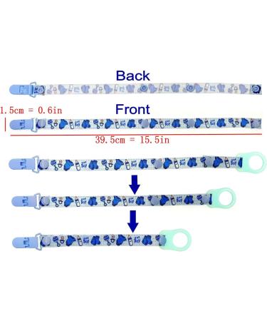 JZK 7 Pack Multicolor Silicone Baby Dummy Clip Rings + Pacifier Holder Straps for Boys | Mam Soothers | Baby Boy's Dummy Accessories - Buy Online on SooperMarket.com