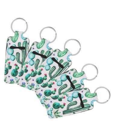 5pcs Square Keychain Lipstick Storage Sleeve Keychain Design Lipstick Holder Lipstick Storage Holder Portable Lipstick Holder Floating Key Rings for Boats Neoprene Key Holder