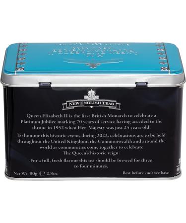Queen Elizabeth II Jubilee 2022 Commemorative Tea Tin with 40 English Breakfast Teabags - Black Tea 40 Count - Buy Online on SooperMarket.com