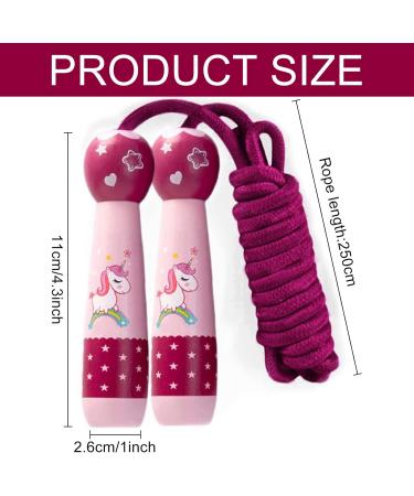 Buy Unicorn Jump Rope for Kids - Adjustable Cotton Rope with Cartoon Wooden Handle - Perfect for Sports Training & Fun! - Buy Online on SooperMarket.com