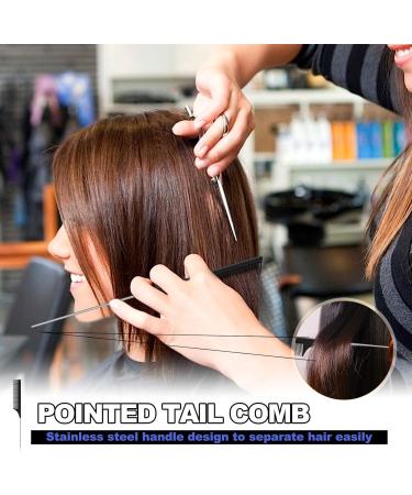 Qufiiry 3Pcs Slick Back Hair Brush Set - Edge & Bristle Brush, Rat Tail Comb - Black | For Women, Men, Kids - Buy Online on SooperMarket.com
