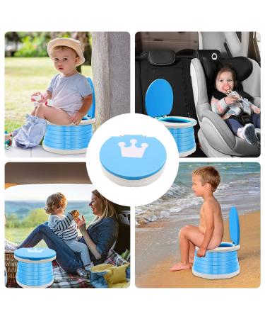 Portable Potty for Kids Toddlers Foldable Travel Potty Training Seat Foldable Toddler Potty Seat for Travel  Car  Camping  Park Outdoor  Indoor(Baby Blue) - Buy Online on SooperMarket.com