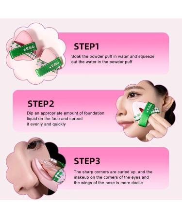 Quzente Triangle Powder Puff High-Density and Flexible Blender Sponge Flexible Blender Sponge Makeup Blender For Precision Soft & Versatile For Wet And Dry Use - Buy Online on SooperMarket.com