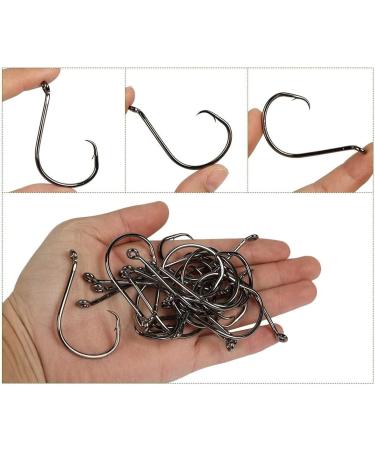 200Pcs DAMIDEL Octopus Fishing Hooks | Forged Steel | Barbed Design | Off-Set Point | Closed Eye | Mixed Sizes 10/0 to 1/0 - Buy Online on SooperMarket.com