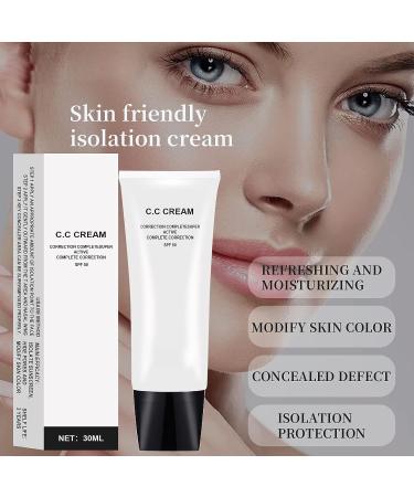 CC Cream SPF 50 for Mature Skin | Skin Tone Adjusting, Full-Coverage Foundation & Primer | Brightening Concealer - Natural Color - Buy Online on SooperMarket.com