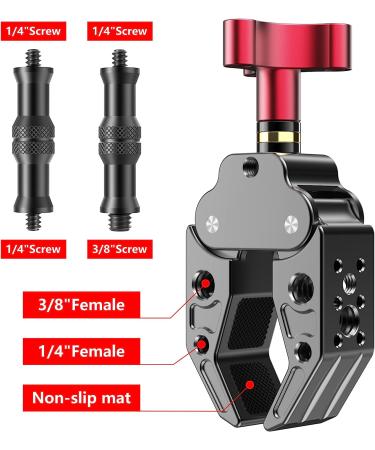 Super Clamp with 1/4&3/8 Standard Stud for Photo Video Studio - Camera Crab Clamp for Lighting DSLR Rig, LED Lights, Flash, Monitor Mic - Buy Online on SooperMarket.com