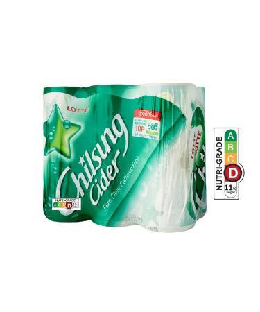 Lotte Chilsung Cider 8.3 Oz Pack of 5(total 30 Cans)