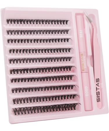 DYI Lash Extension Kit - 200pcs Individual Lashes, D Curl Volume Clusters, Lash Bond, Seal, Tweezers - Home Application Kit - Buy Online on SooperMarket.com