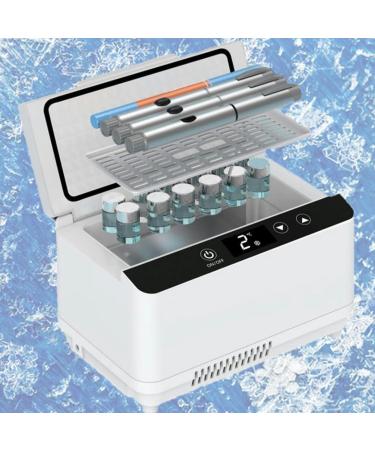 Insulin Refrigerator Freezer Insulin Refrigerator Portable Suitcase Diabetes Patient Travel Thermostatic Drug Supplies Refrigerator 3battery