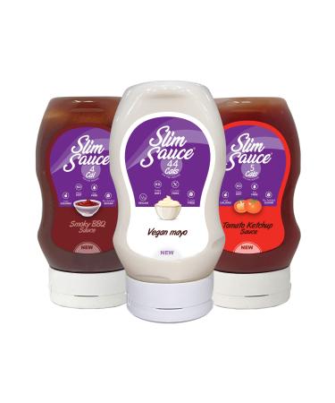 Eat Water Vegan Mix Sauces - Vegan Mayo BBQ Ketchup And Sugar Free Suitable for Vegans Free from Artificial Flavours | Keto Diet Sauces (300ml) Pack of 3 Mix Sauces Pack of 3
