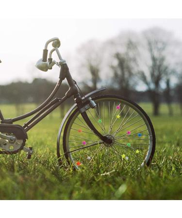 YuCool 180Pcs Colorful Bike Wheel Spoke Decorations - Plastic Clip Beads for Bicycle Wheels - Star and Derections Accessories - Buy Online on SooperMarket.com