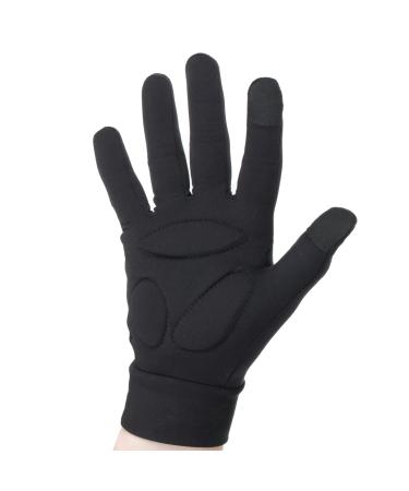 CRS Cross Padded Skating Gloves - Warm Padded Protection for Ice Skating Practice, Figure Skating Testing, Dance Competition, Roller Skating and Cheer. (Black, Youth Small- Toddler)