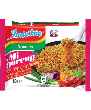 INDOMIE - Instant noodles Mi Goreng Pedas - (1 X 80 GR) Mi Goreng Pedas 80 g (1 pack)