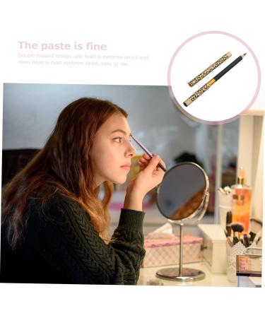 MUSISALY 2pcs Double Head Eyebrow Pencil Brow Gel Brow Brush Pencil for Eye Brown Teezers Puff) Uk Wooden 1 count (Pack of 1) Black - Buy Online on SooperMarket.com