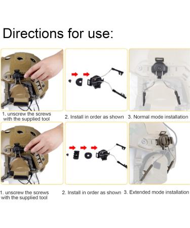 Yoidesu ARC Adapter - Communication Headset Rail Suspension for Airsoft | Left & Right Side Headphone Holder | Compatible with COMTAC - Buy Online on SooperMarket.com