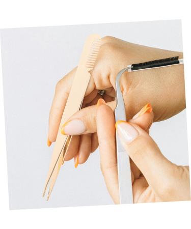 Gogogmee Eyelash Tweezers Eyelash Clamp Lash Tweezers with Comb Metal Lash Tweezers Lash Clamp Tweezers Eye Lash Tweezers for Women Eyebrow Tweezers with Comb Beauty Tools Tweezers for Men - Buy Online on SooperMarket.com