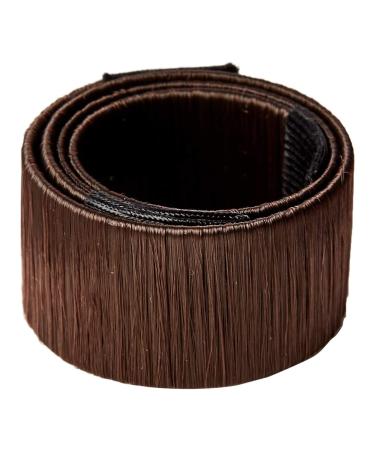 Glamza Women's Magic Hair Bun Snap Styling Donut Former French Twist Band Maker (Dark Brown)