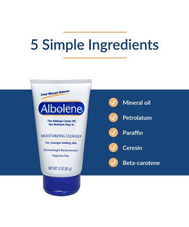 Albolene Face Moisturizer and Makeup Remover 3oz - Fragrance-Free Cleansing Balm (Pack of 3) - Buy Online on SooperMarket.com