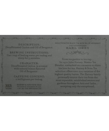 Harney & Sons Fine Teas Decaffeinated with Bergamot  Earl Grey  50 Count 50 Count (Pack of 1) - Buy Online on SooperMarket.com
