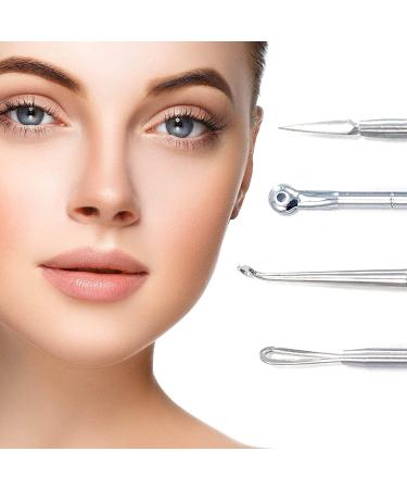 Comedone Extractor Tool Kit for Blackhead, Whitehead, Pimple, and Zit Removal - Acne Scar Treatment - 4-piece Set - Buy Online on SooperMarket.com