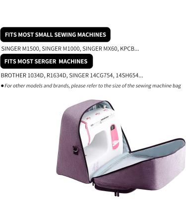 WITSTEP Sewing Machine Case Portable Travel Tote Bag for Singer/KPCB Mini Machine & Accessories in Purple with Adjustable Strap & Pockets - Buy Online on SooperMarket.com