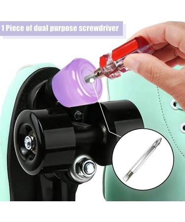 Nezylaf Roller Skate Toe Stoppers Brake Block Set | Double-Row Roller Skating Jam Plugs Violet - Buy Online on SooperMarket.com
