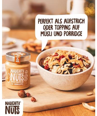 Naughty Nuts Bio Mandelmus Smooth - 100% Vegan Almond Butter 500g | No Palm Oil No Sugar | Healthy Topping & Recipe Ingredient - Buy Online on SooperMarket.com