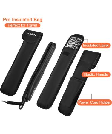 LOVANI Mini Flat Iron - Nano Titanium, Dual Voltage, 0.5 Inch Hair Straightener + Heat Resistant Travel Bag - Buy Online on SooperMarket.com