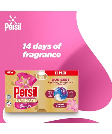 Persil Ultimate Touch of Comfort Washing Capsules laundry capsules in recyclable plastic-free packaging* for 14 days of uplifting fragrance 38 washes - Buy Online on SooperMarket.com