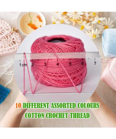 Crochet Thread 10 Balls Cardinal Size 8 - Pink Series | 5g Size 8 for Crochet, Hardanger, Cross Stitch, Needlepoint, Hand Embroidery - Buy Online on SooperMarket.com
