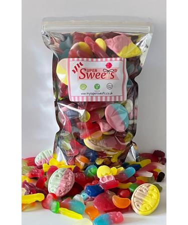 Super Sweets Vegan Vegetarian and Halal Friendly Jellies. Resealable Gift Pouch Perfect for Sharing.