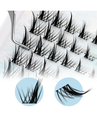 Mix Length Cluster Lashes 0.07mm D Curl | Soft & Wispy DIY Lash Extensions | HuXi Lashes-ZW28C - Buy Online on SooperMarket.com