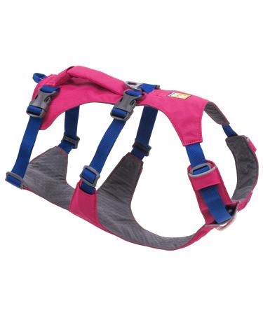 RUFFWEAR Flagline Dog Harness Extra Small Reflective Y Shaped Dog Harness with Handle Lightweight Adjustable Padded Dog Walking & Dog Running Harness 3 Lead Attachments XS Alpenglow Pink X-Small Alpenglow Pink