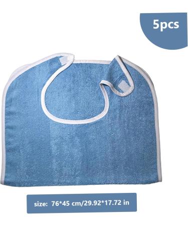 Bibs for Adults Adult Bibs for Eating 5PCS Absorbent Large Adult Bibs for Elderly Women Men Terry Cloth Bibs with Loop Closure Clothing Protectors - Buy Online on SooperMarket.com